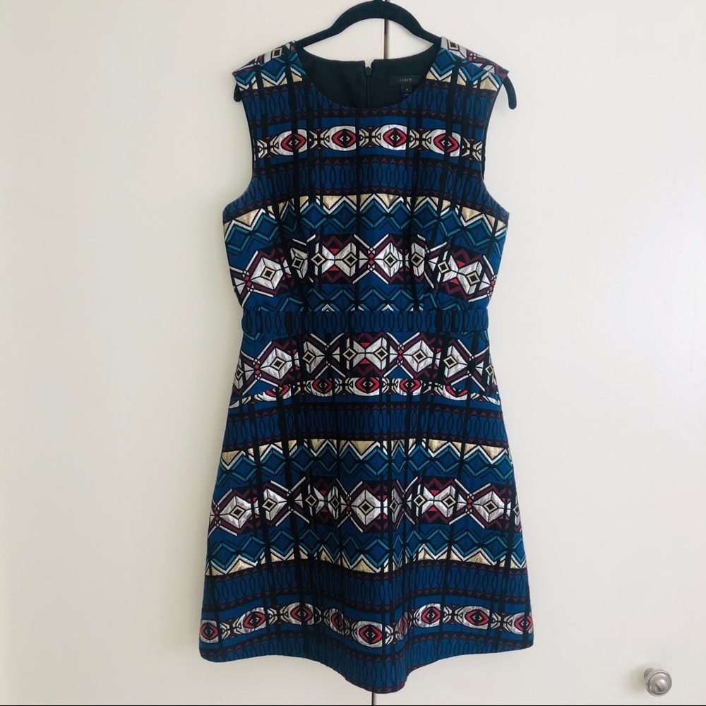 J. Crew Multicolor Geometric Dress